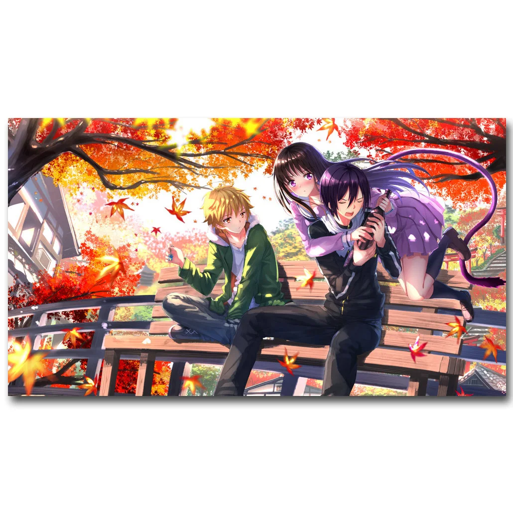 Noragami аниме искусство шелк ткань постер печать 13x24 24x43 дюймов Yato Yukine Iki Hiyori картина
