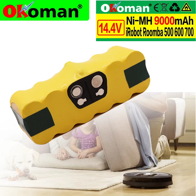 Сменный аккумулятор XLife для пылесоса iRobot Roomba 14 4 9000 500 600 700 мАч 800 в|Перезаряжаемые