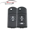 QWMEND запасной чехол для ключа с откидной крышкой для Mazda 3 5 6 MAZ24R blade оригинальные клавиши 2 3 кнопки Автомобильный Брелок дистанционного управления с ключом чехол