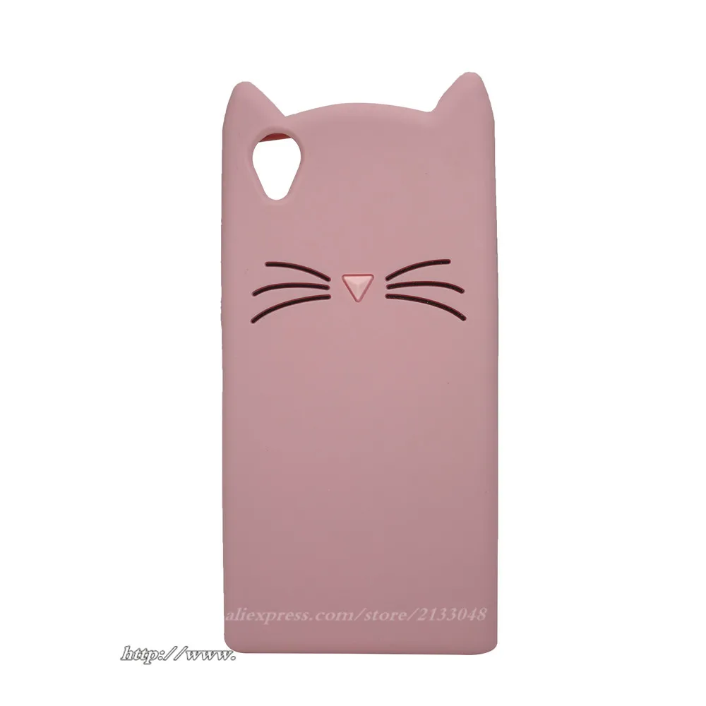 Soft Silicon Cover For Sony Xperia L1 Case G3311 G3312 G3313 3D Cartoon smile Cat Experia |