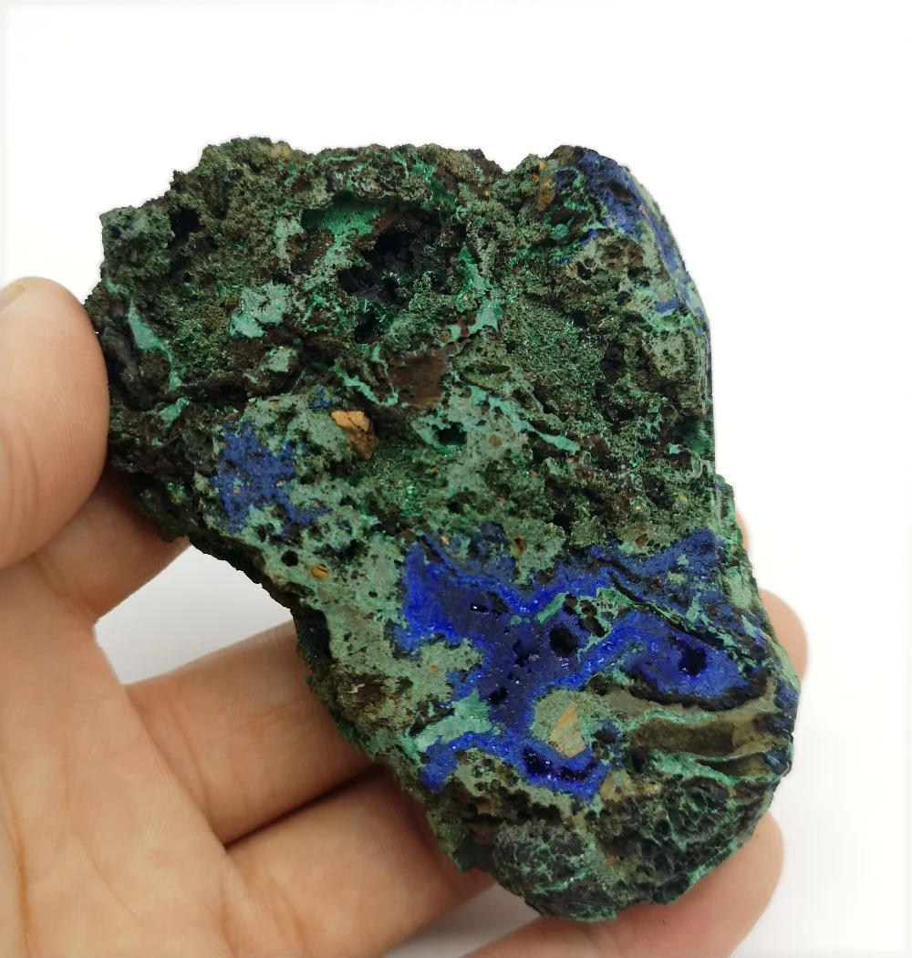 100 г натуральный Азурит и Малахитовый симбиотический минеральный учебный