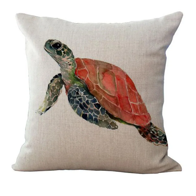 Подушка &quotЧерепаха&quot Обложка морская биология Mizuki гиппокамп Осьминог Золотая
