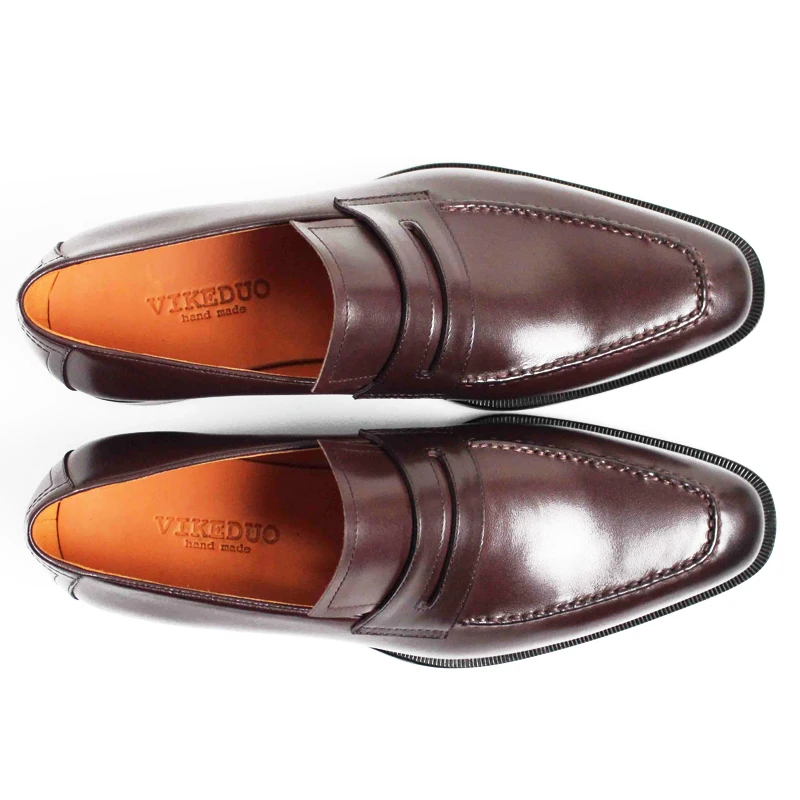 2020 Rushed Vikeduo Vintage Handmade Mens Loafer Shoes Slip-on Genuine Cow Leather Fashion Causal Dress Party Original Design | Обувь