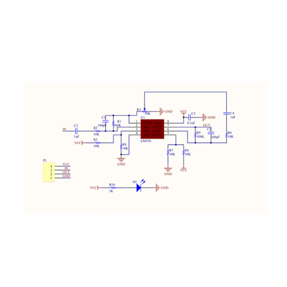LM358 100 раз, модуль усиления генератора сигналов, модуль операционного усилителя, модуль усилителя сигнала