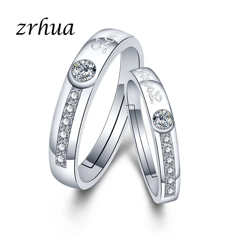 ZRHUA High Quality Original 925 Sterling Silver Rings for Men Women Daily Finger Anel Accessories Sterling-Silver-Jewelry Bague | Украшения
