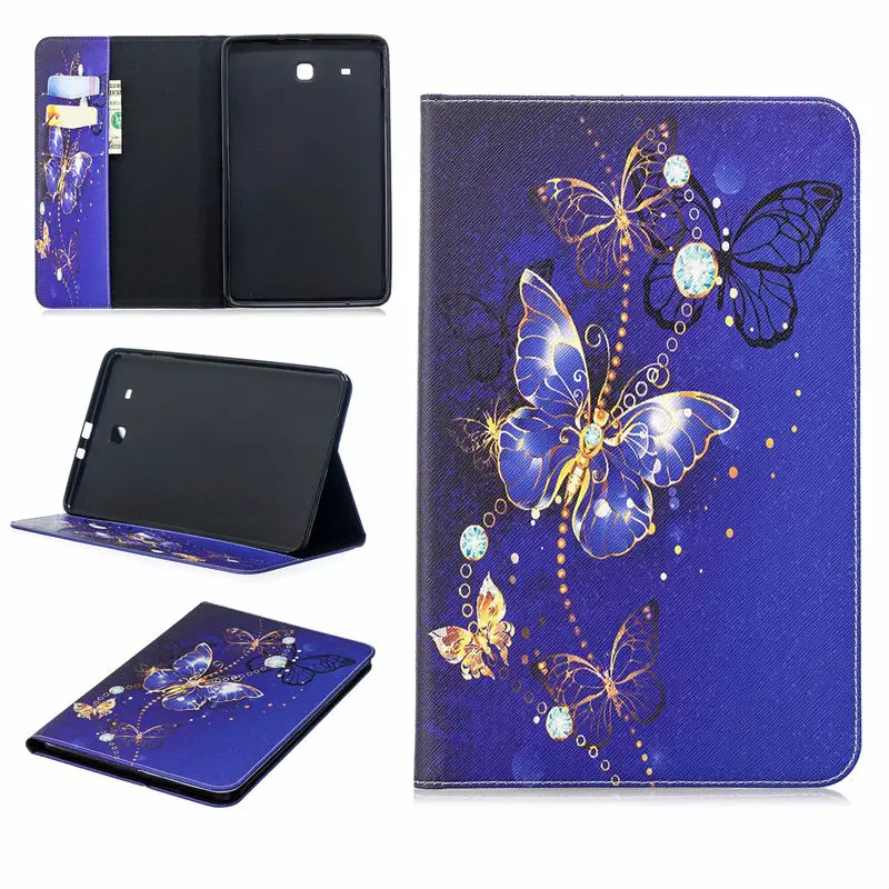 Чехол для планшета для Samsung Galaxy Tab E T560 SM-T560 T561 9,6 дюймов Smart Cover Мода Панда Сова чехол-книжка с подставкой из искусственной кожи Funda