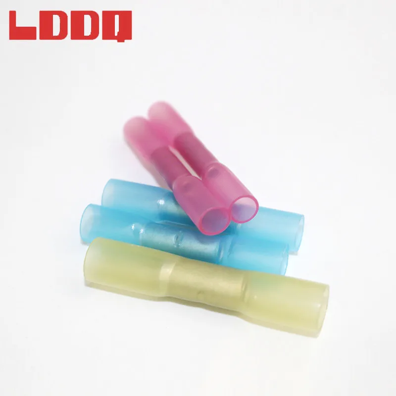 LDDQ 100 шт Красный Синий Желтый 3 размера термоусадочные стыковые обжимные клеммы с