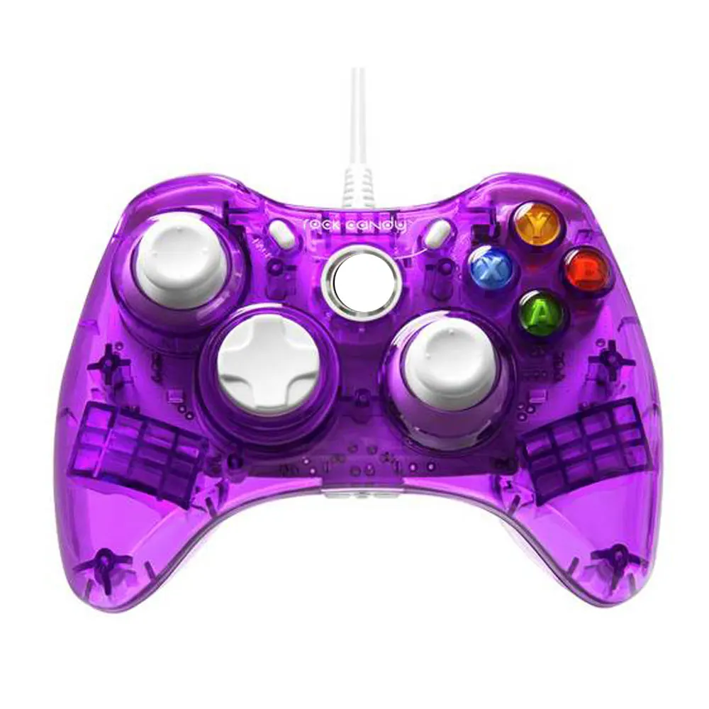 Transparent Purple Проводной контроллер для консоли Xbox 360 геймпад джойстик для рок конфеты джойпад - Цвет: Transparent Purple