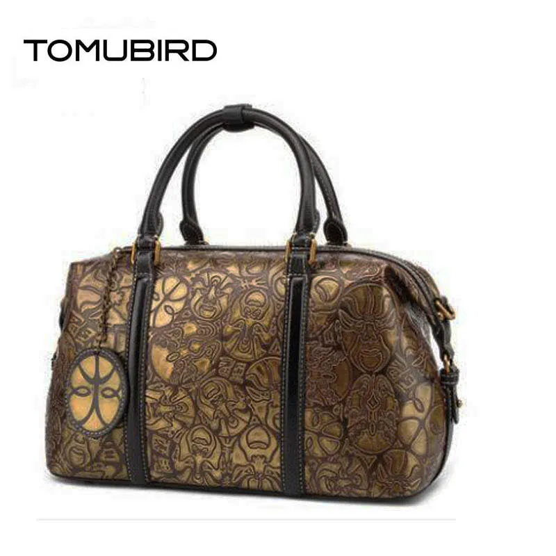 TOMUBIRD новинка 2019 роскошные женские сумки из воловьей кожи с тиснением в стиле