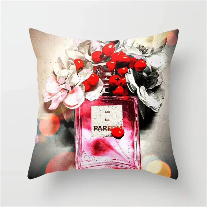 Cushion Covers19 Чехлы 45 см* 45 см ручная роспись цветы и флаконы супер мягкие и декоративная наволочка домашняя декоративная Подушка Крышка - Цвет: Cushion Covers19