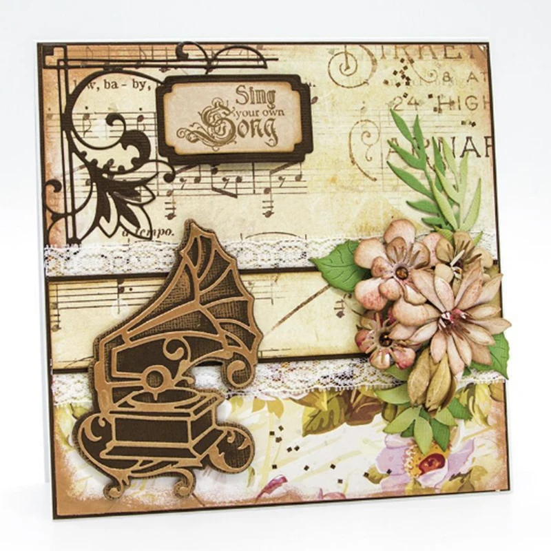 Flower music Box Metal Cutting Dies Stencils for DIY Scrapbooking/photo album Decorative Embossing Paper Cards | Дом и сад