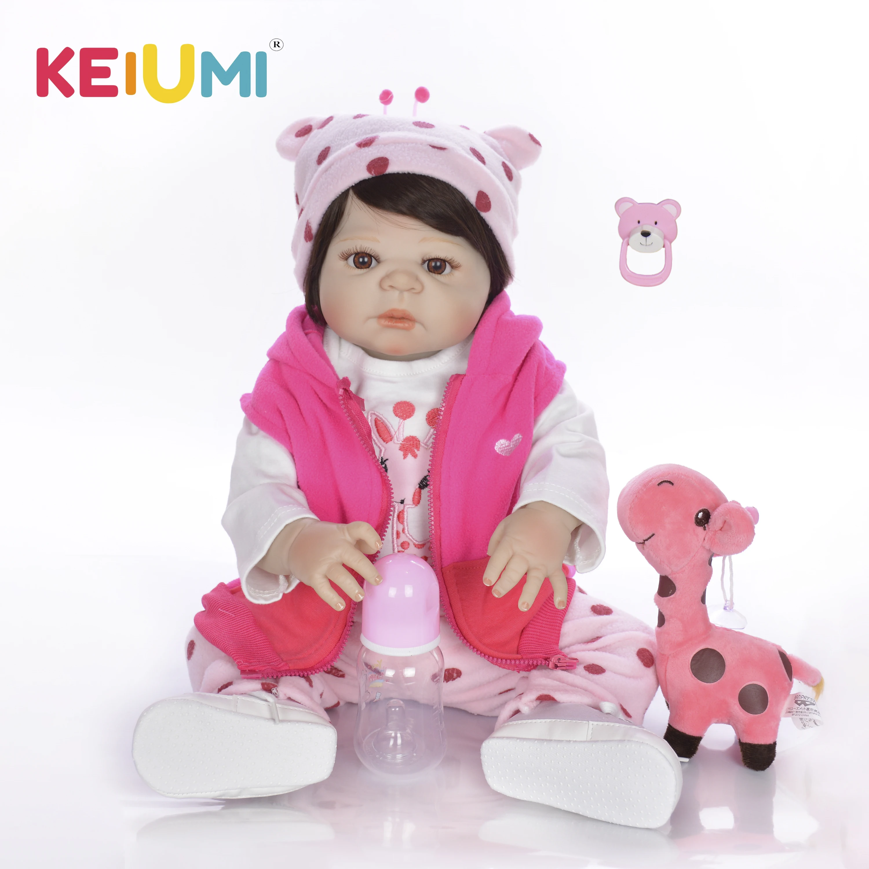 

Special 23 Inch 57 cm Newborn Baby Girl Full Silicone Body Reborn Dolls Lifelike Kids Playmate Baby Toys Girl Birthday Gifts