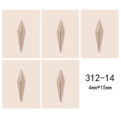 312-14 50 шт./лот 3D металлические украшения для дизайна ногтей Сердце/Бабочка/алмаз/цепь японские ногти части украшения маникюрные подвески - Цвет: 312-14