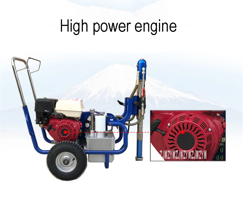 New Gasoline Engine Spraying Machine Oil Moving High Pressure Airless Putty Gasoline Paint Spraying Machine 5500W 20L/min HC-970