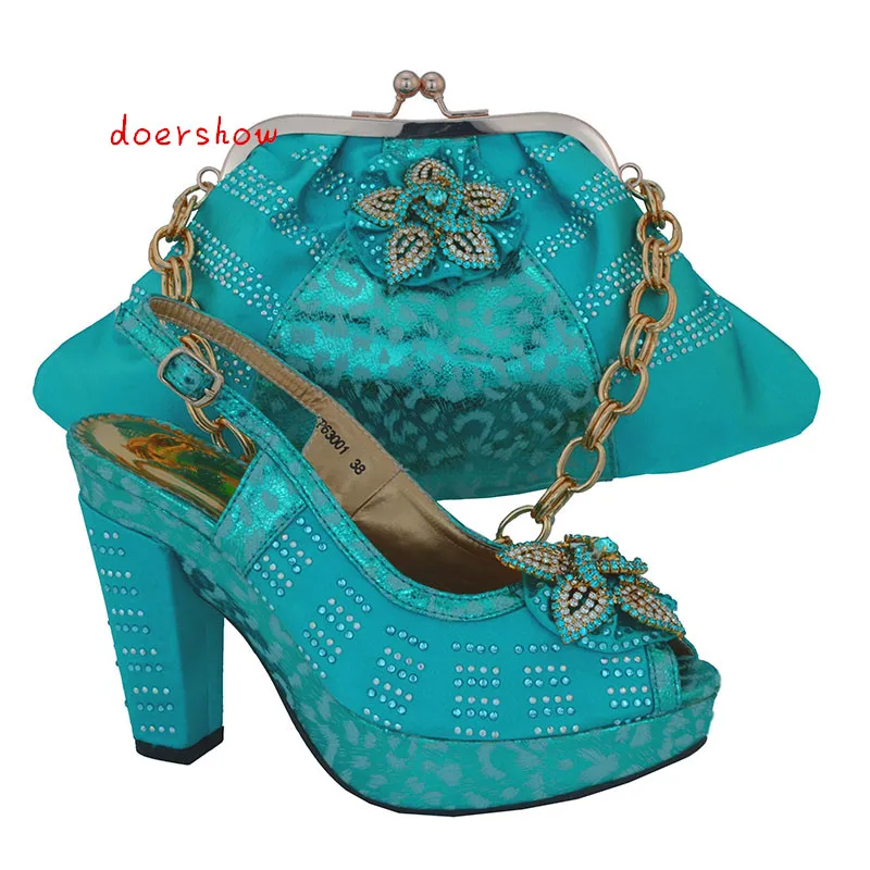Doershow женская обувь и сумка подходящие к комплекту со стразами итальянская