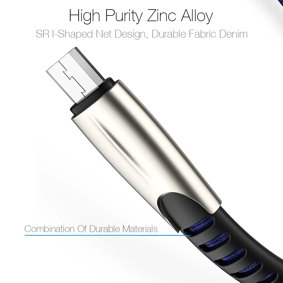 JUSFYU Micro USB кабель 1 м 2 3 Type C с функцией быстрой зарядки для передачи данных iPhone 6 X