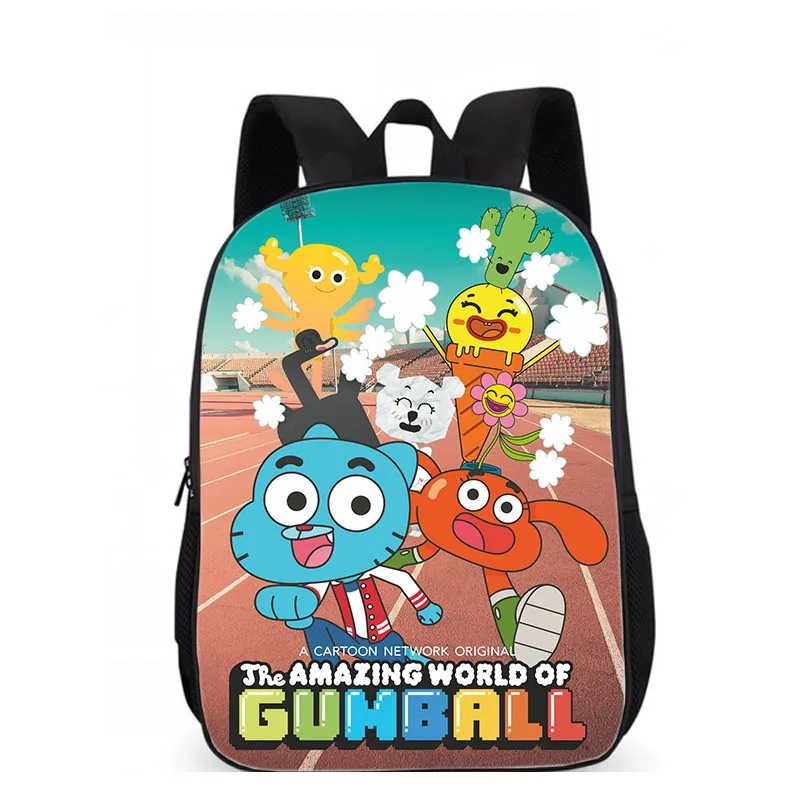 big2 LUOBIWANG удивительный мир Gumball печати школьный ранец для подростков мальчиков и девочек милый узор дети книга сумки Mochila - Цвет: big2