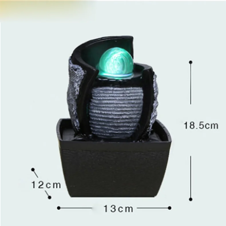 110 V-220 V современный фонтан, светодиодный, водопад, микро пейзаж, настольный, фэн-шуй, счастливый, для гостиной, офиса, креативный, домашний декор