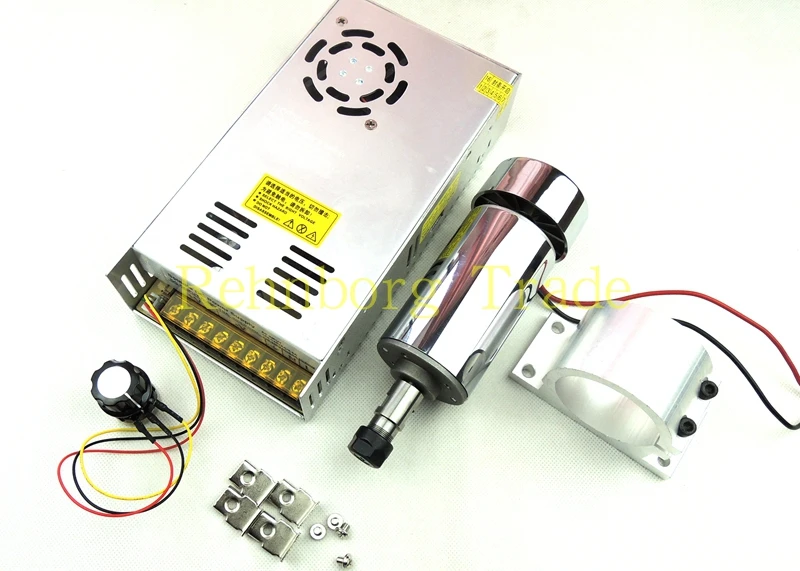 DC12 48V 0 3 кВт Шпиндельный двигатель ER11 патрон CNC 300 Вт + 52 мм кронштейн регулятор