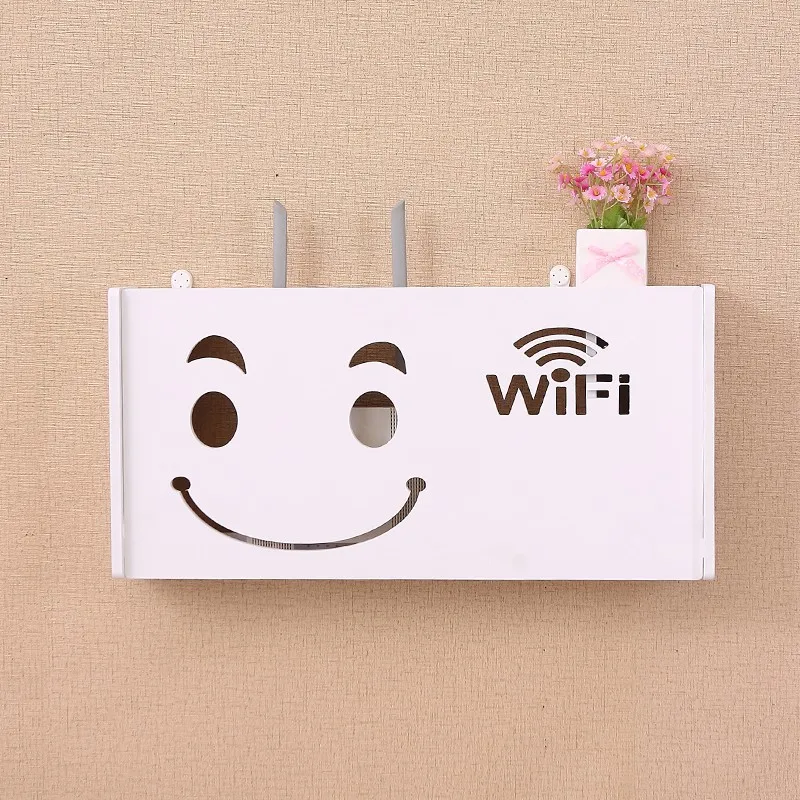 Беспроводной Wi Fi роутер ящик для хранения настенная полка подвесная вилка плата