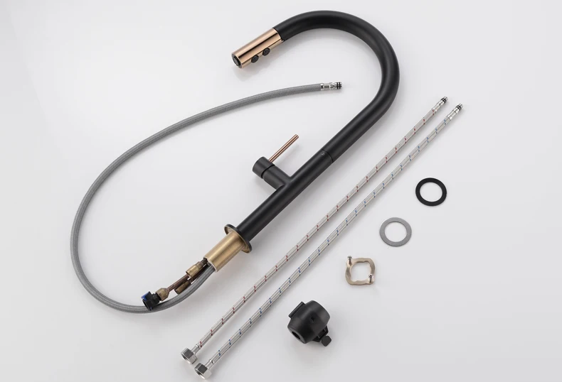 Чистый черный кухонный кран 360 ronating blackend раковина кран холодной и горячей кухни смеситель почерневший датчик кухонный смеситель