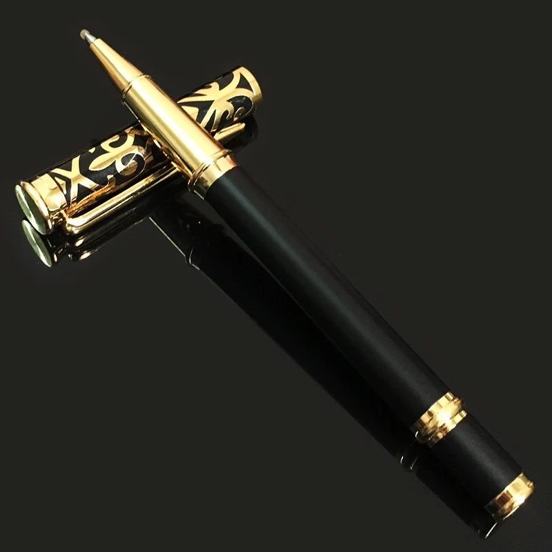 Шариковая ручка унисекс с тиснением оригинального дизайна тонкая латунная для