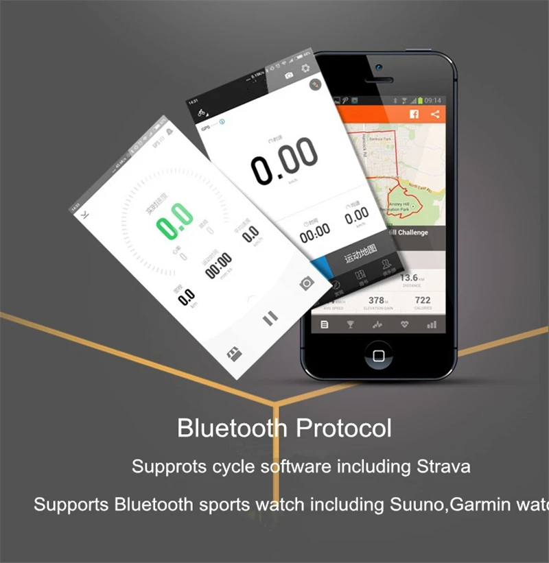 ANT беспроводной Bluetooth датчик скорости велосипеда водонепроницаемый частоты