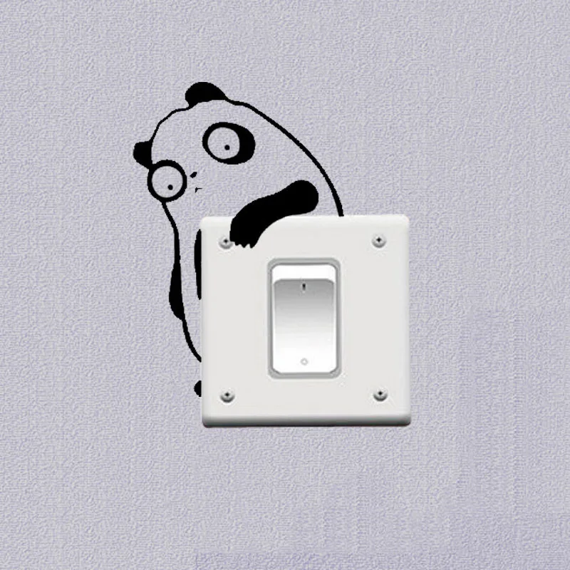 Панда Детские Сменные наклейки Декор виниловые для спальни 3SS0052|switch sticker|wall