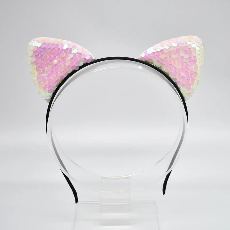 Повязка на голову для девочек с блестками и рыбками повязка милыми кошачьими