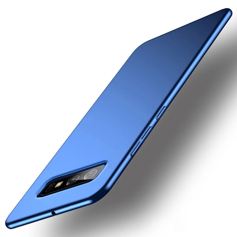 Тёмно-синий Ультра-тонкий Противоскользящий Жесткий Чехол для samsung M20 M10 S10E S10 S8 S9 плюс S7 S6 Edge Note 9 8 J4 J6 A6 A7 A8 A9 резиновый матовый чехол - Цвет: Тёмно-синий
