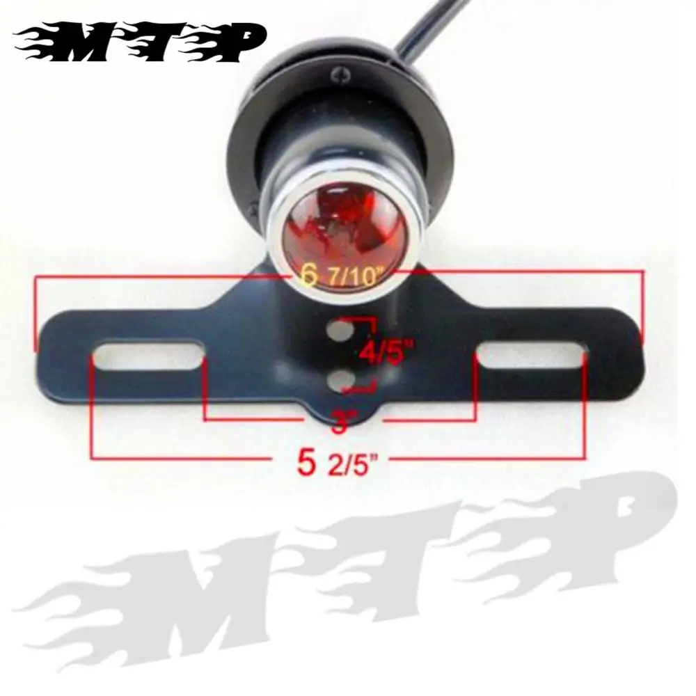 Мотоциклетная светодиодная красная стоп лампа заднего хода держатель номерного