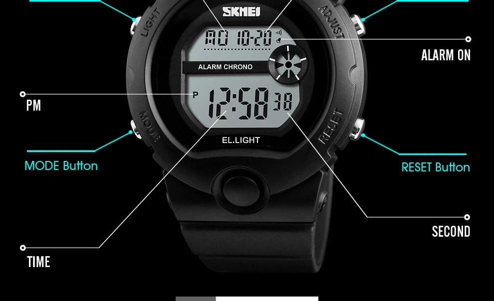 Новые модные женские часы, женские водонепроницаемые часы Chrono, женские цифровые наручные часы с будильником, Relogio Feminino Reloj De Mujer