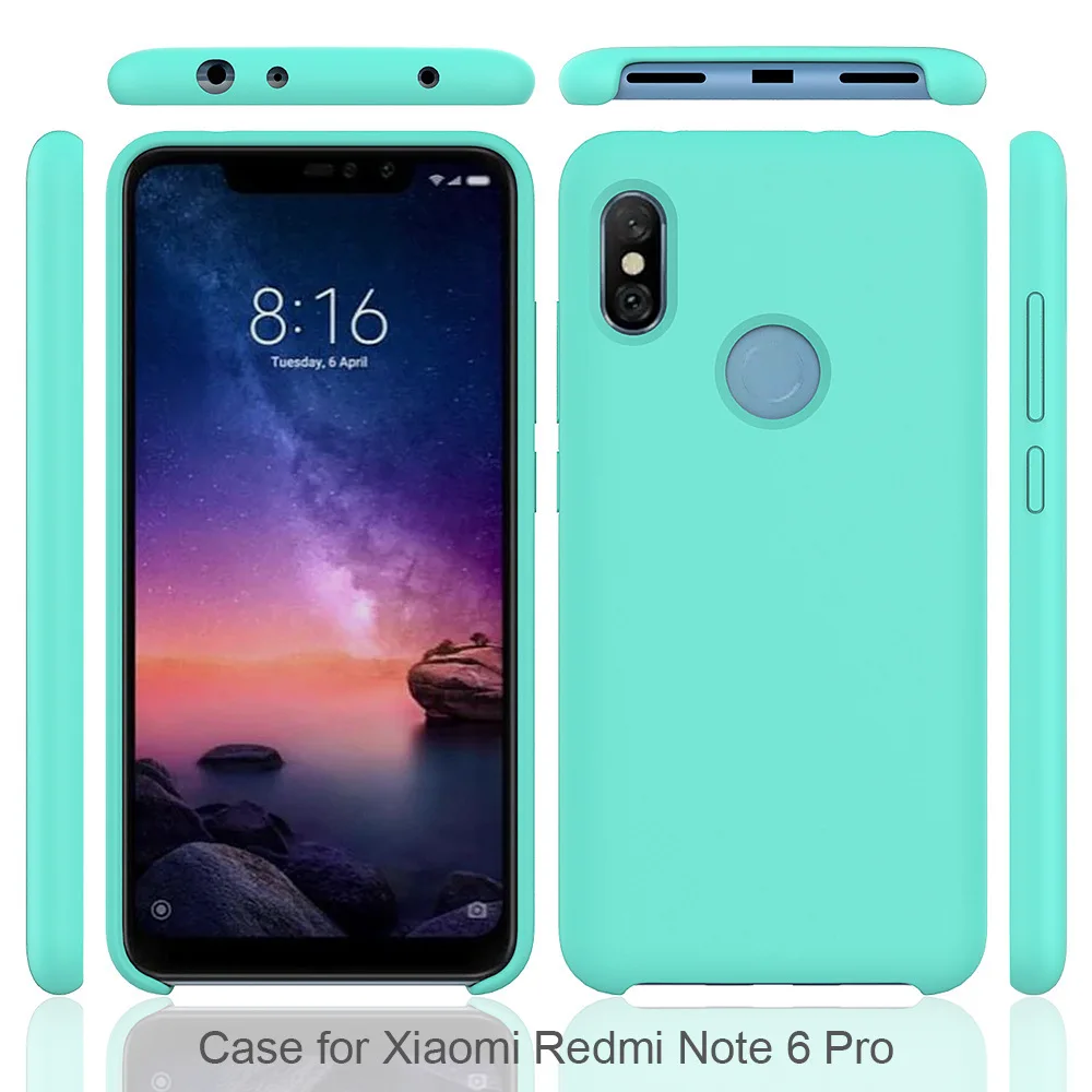 10 шт./лот жидкий силиконовый чехол для Xiaomi 9 9se 8 6X A2 Lite Redmi Note 7 6 K20 Pro шелковистый