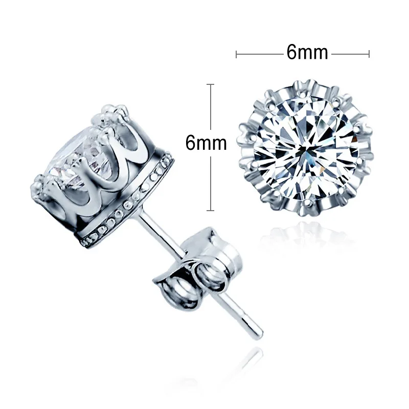 Серьги гвоздики из серебра 925 пробы с фианитами|crystal stud earrings|stud earringsstud earrings for women |
