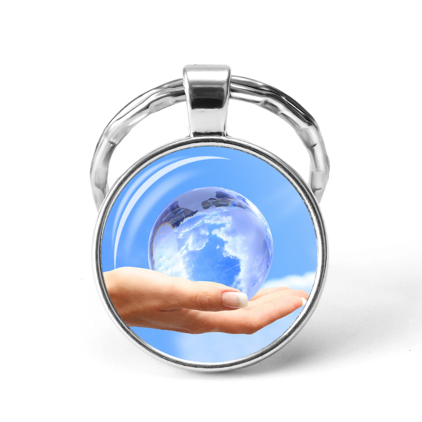 Защита Земли брелок со стеклянным кабошоном подвеска энергосберегающая и