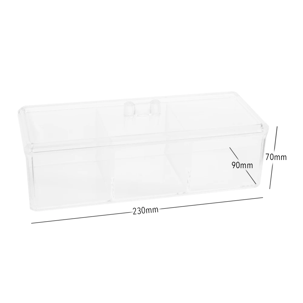 Органайзер для косметики с 3 отделениями акриловый бокс хранения ювелирных