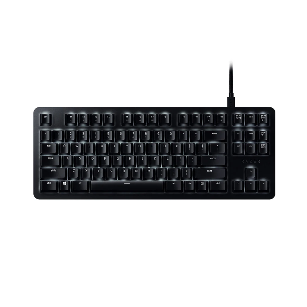Razer BlackWidow клавиатура с подсветкой 87 клавиш механические переключатели Проводная клавиатура бесшумные тактильные оранжевые переключатели для ПК