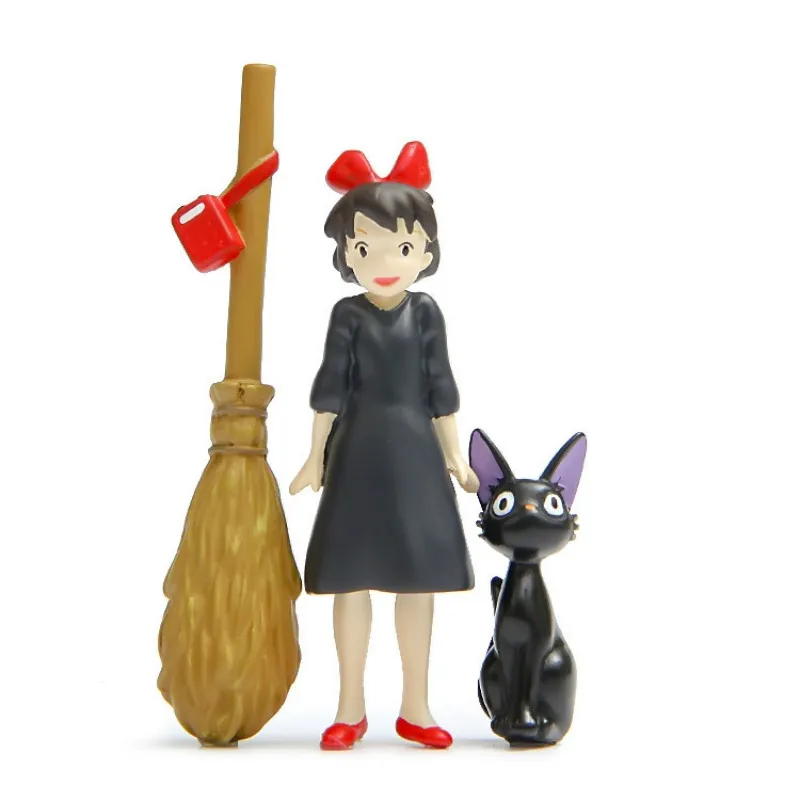 Хаяо Миядзаки Кики Услуги Черный кот jiji поделки фигурку куклы аниме ПВХ Пластик