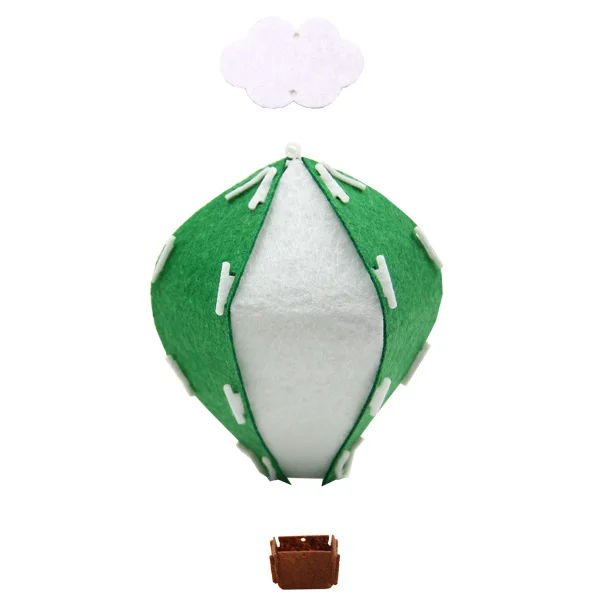 Green White 1 Набор, сделай сам, цветной нетканый воздушный шар, фонарь, гирлянда для дома, свадьбы, дня рождения, вечеринки, декор для детской комнаты, подвесные принадлежности - Цвет: Green White