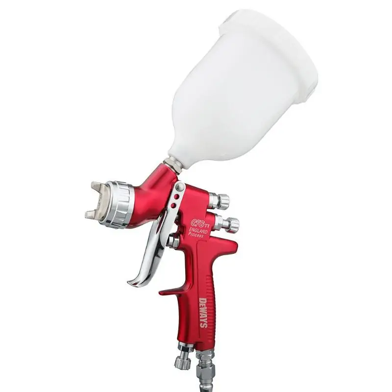 Red Spray Gun Профессиональные Мини пневматические краскопульты Аэрограф GTI Pro автомобильный Краскораспылитель для автомобиля TES 1,3 мм Насадка HVLP Пневматический краскопульт - Цвет: Red Spray Gun