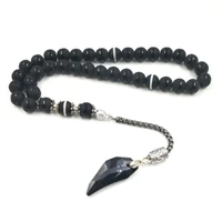 tasbih crystal with agates tassel popular style crystal black color prayer beads 33 66 99beads stone rosary