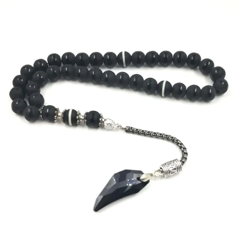 Кристалл Tasbih с агатом кисточка популярный стиль кристалл черного цвета