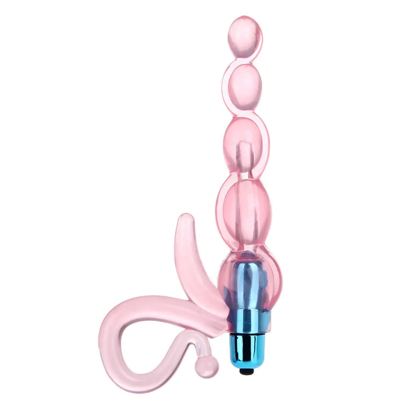 Sexual Jelly Anal Plug Gay Rotating Dildo Vibrator Silicone Beads Prostate Massager Butt Sex Toys For Men Women |