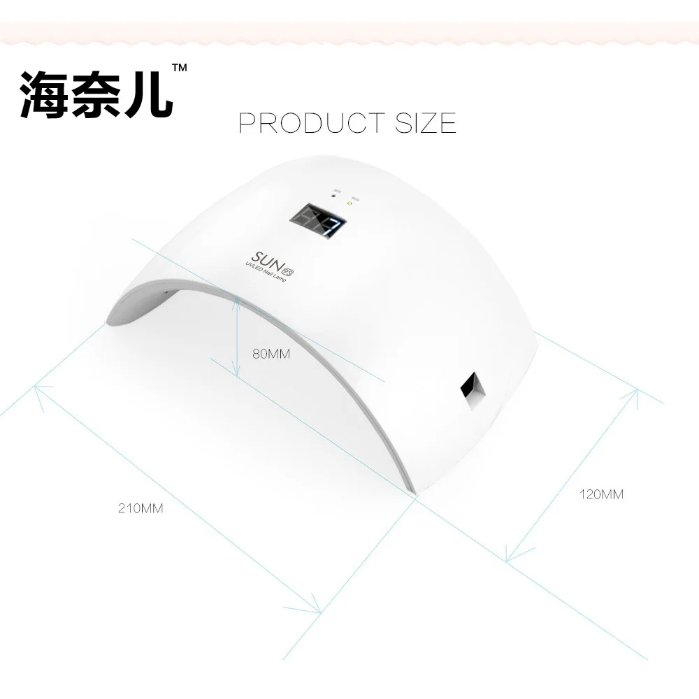 2018 Beauty Nail Art SUN9S 36W UVLED Gel Lamp Dual Hands Curing For Polish Manicure Free Shipping LCD Timer Sensor | Красота и