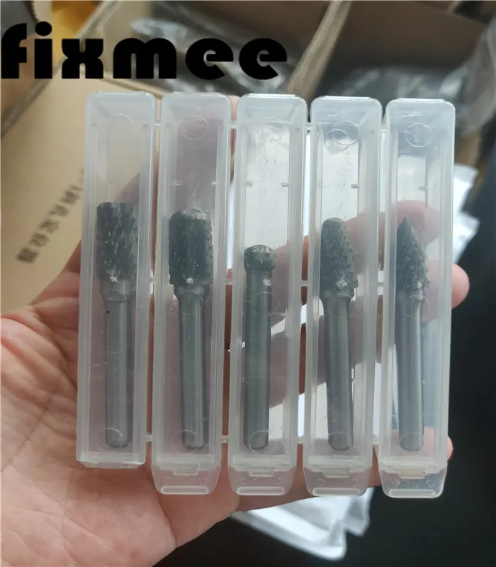 FIXMEE 5 шт. хвостовик 1/4 дюйма 10 мм Бур из карбида вольфрама роторный резак