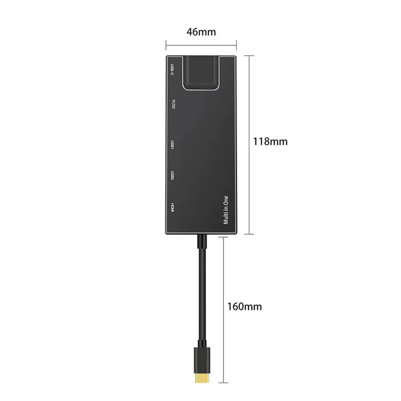 Адаптер CARPRIE 8 в 1 с USB-портами типа C на USB 3 0 HDMI 4K RJ45 Ethernet адаптер Micro SD TF кардридер