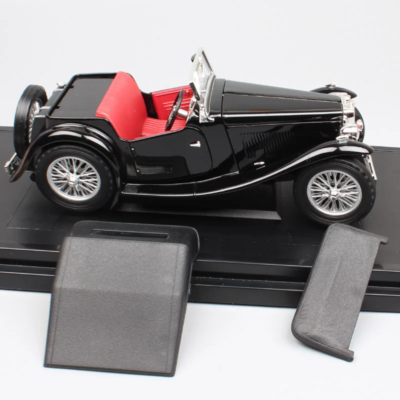 1/18 Big Scale brand classic 1947 MG TC MIDGET T-type sports vehicles seater convertible& diecast models cars toys for children