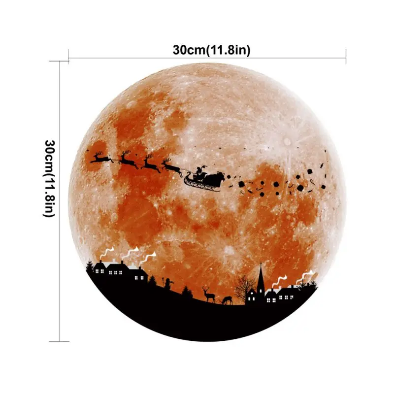 Лунный лес Рождественская серия светящиеся наклейки съемные самоклеящиеся для