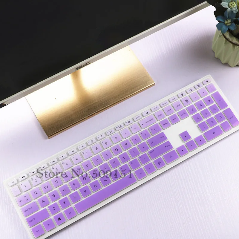 Gradient purple Силиконовый чехол для настольной клавиатуры для hp павильона все в одном ПК 24-xa0300nd 24-xa0002a 27-xa0540cn 24-xa 23,8 дюйма - Цвет: Gradient purple