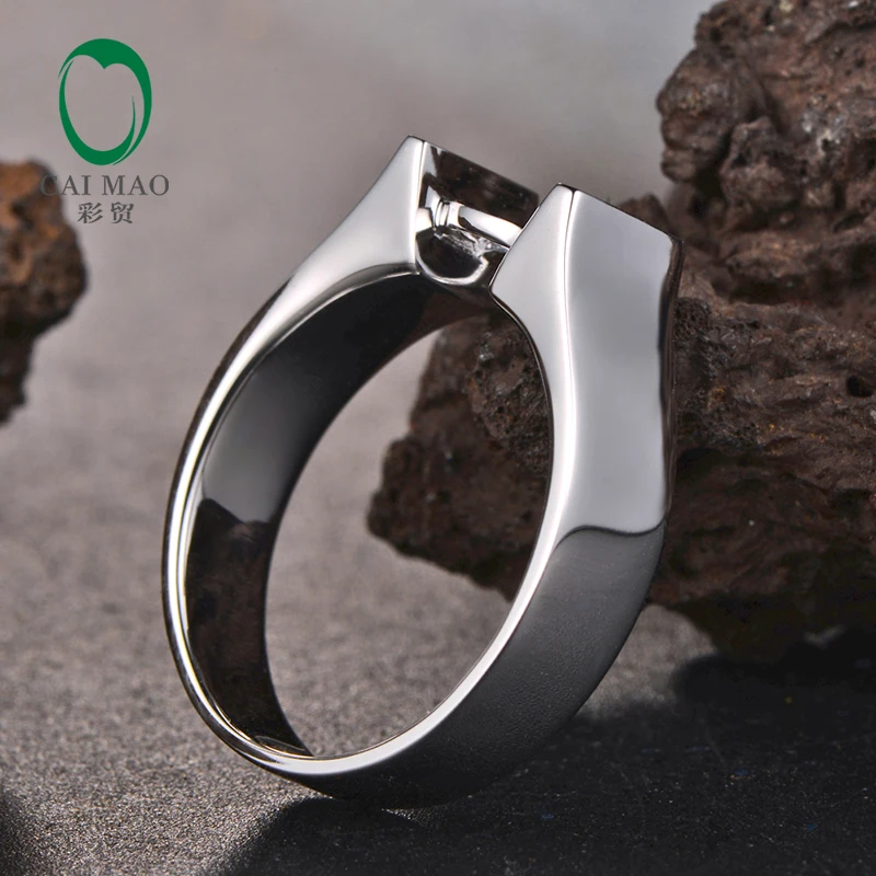Caimao 6 мм круглая огранка Semi Mount Установочное кольцо 18K Белое Золото Помолвочные